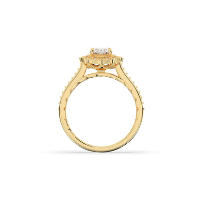 Jasmina Oval Halo Ring