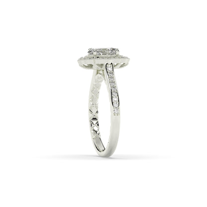 Jasmina Oval Halo Ring