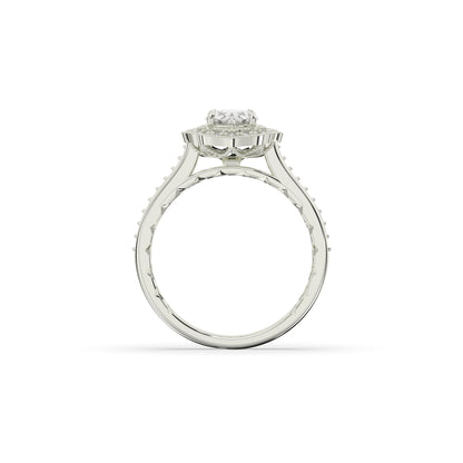 Jasmina Oval Halo Ring