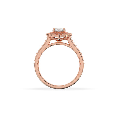 Jasmina Oval Halo Ring