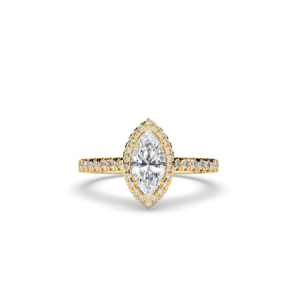 Alina Marquise Halo Ring