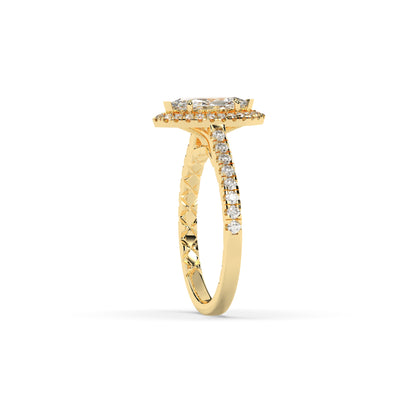 Alina Marquise Halo Ring