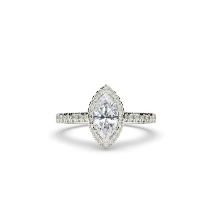 Alina Marquise Halo Ring