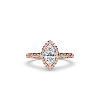 Alina Marquise Halo Ring