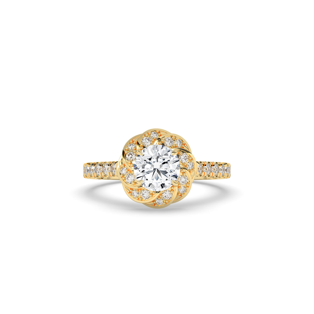 Livia Round Halo Ring