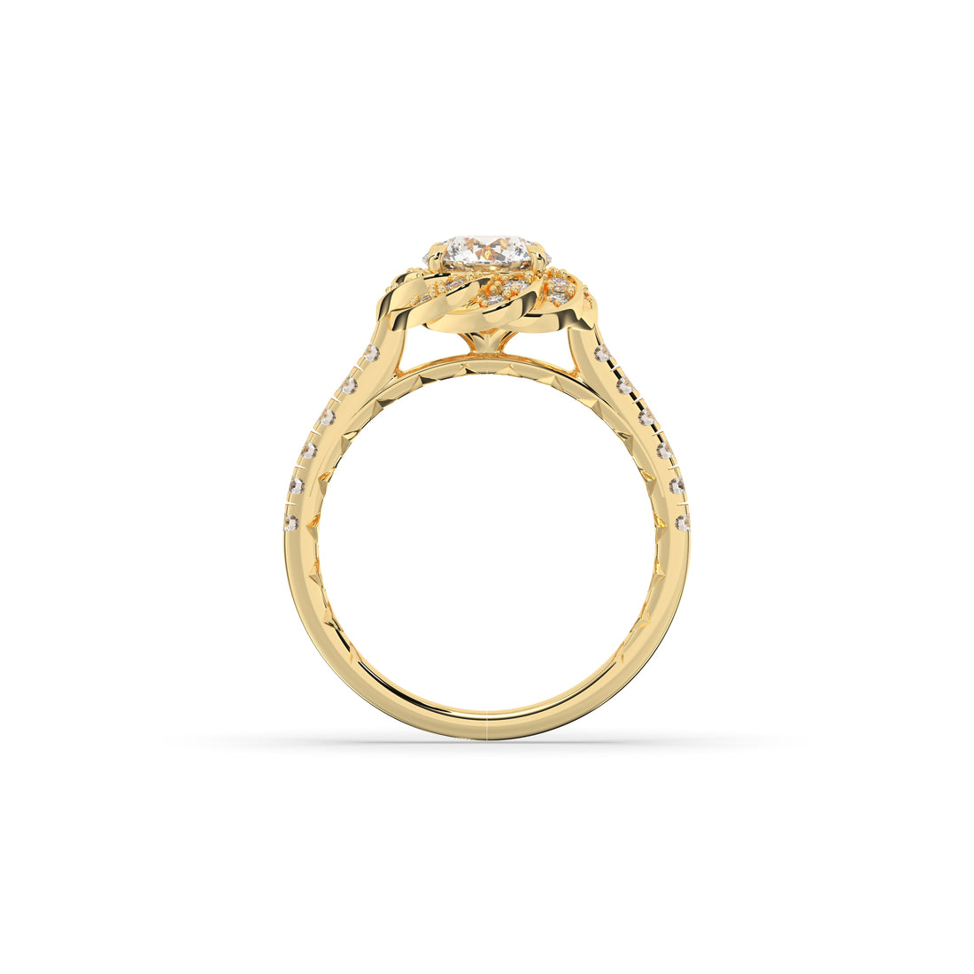 Livia Round Halo Ring