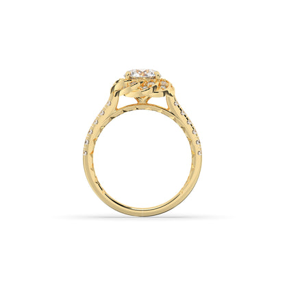 Livia Round Halo Ring
