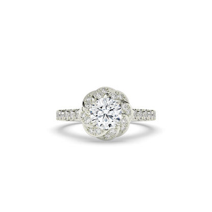 Livia Round Halo Ring
