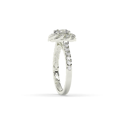 Livia Round Halo Ring