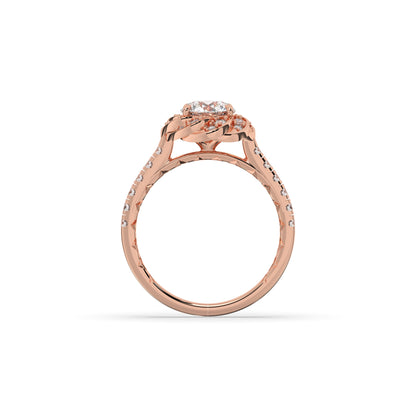 Livia Round Halo Ring