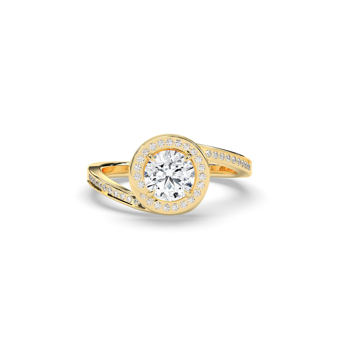 Mira Round Halo Ring