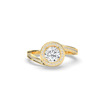 Mira Round Halo Ring