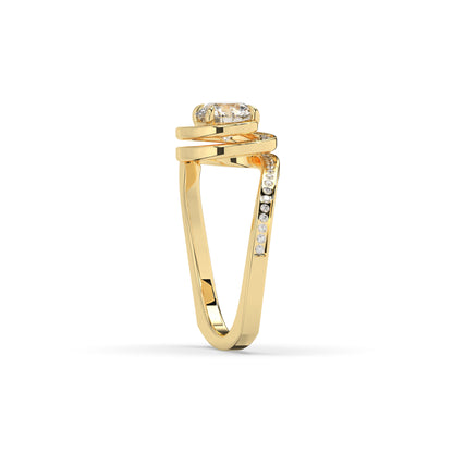 Mira Round Halo Ring