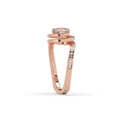 Mira Round Halo Ring