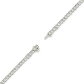 Alma Tennisarmband mit Labordiamanten im Brillantschliff aus 585 Weißgold, volle Länge, Diagonalansicht 