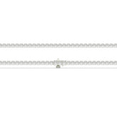Alma Tennisarmband mit Labordiamanten im Brillantschliff aus 585 Weißgold, flach liegend, volle Länge 