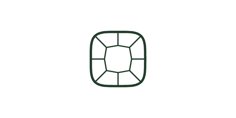 Cushion diamond shape icon