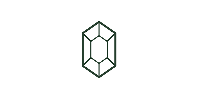 Elongated hexagon diamond shape icon