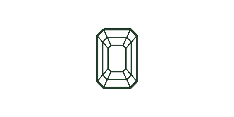 Emerald diamond shape icon