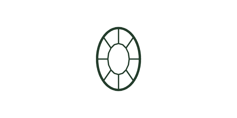 Oval diamond shape icon