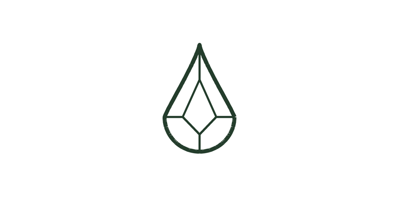 Pear diamond shape icon