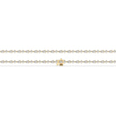 Delia pear and round lab-grown diamond tennis bracelet in 14K (585) yellow gold, laid flat, full length 