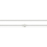 Ella Tennisarmband mit Labordiamanten im Brillantschliff aus 585 Weißgold, flach liegend, volle Länge 