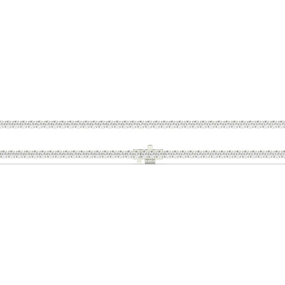 Ella Tennisarmband mit Labordiamanten im Brillantschliff aus 585 Weißgold, flach liegend, volle Länge 