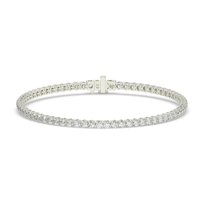 Ella Tennisarmband mit Labordiamanten im Brillantschliff aus 585 Weißgold, Vorderansicht 