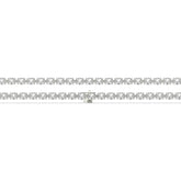 Elvira east-west oval lab-grown diamond tennis bracelet in 14K (585) white gold, laid flat, full length 