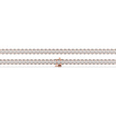 Fabienne Tennisarmband mit Labordiamanten im Ovalschliff aus 585 Roségold, flach liegend, volle Länge 