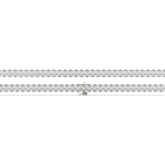 Fabienne Tennisarmband mit Labordiamanten im Ovalschliff aus 585 Weißgold, flach liegend, volle Länge 