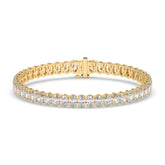 Fabienne Tennisarmband mit Labordiamanten im Ovalschliff aus 585 Gelbgold, Vorderansicht 