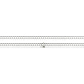 Gwen Tennisarmband mit Labordiamanten im Smaragdschliff aus 585 Weißgold, flach liegend, volle Länge 