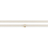 Gwen Tennisarmband mit Labordiamanten im Smaragdschliff aus 585 Gelbgold, flach liegend, volle Länge 