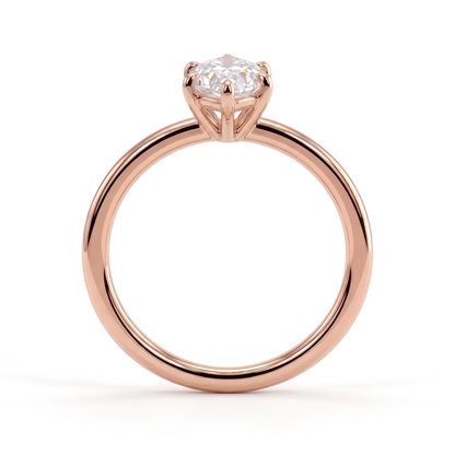 Nadine Dutch Marquise Solitaire Ring 750 Rose Gold upright 