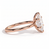 Nadine Dutch Marquise Solitaire Ring 750 Rose Gold side view 