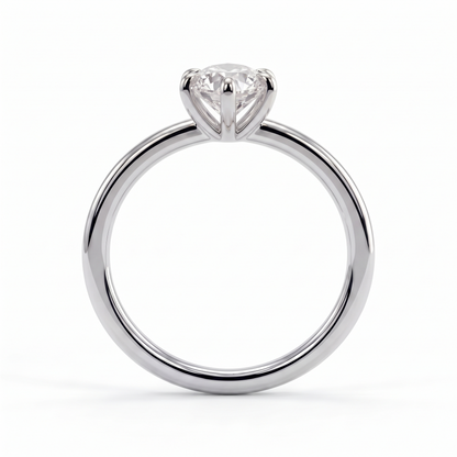 Nadine Dutch Marquise Solitaire Ring 950 Platinum upright 