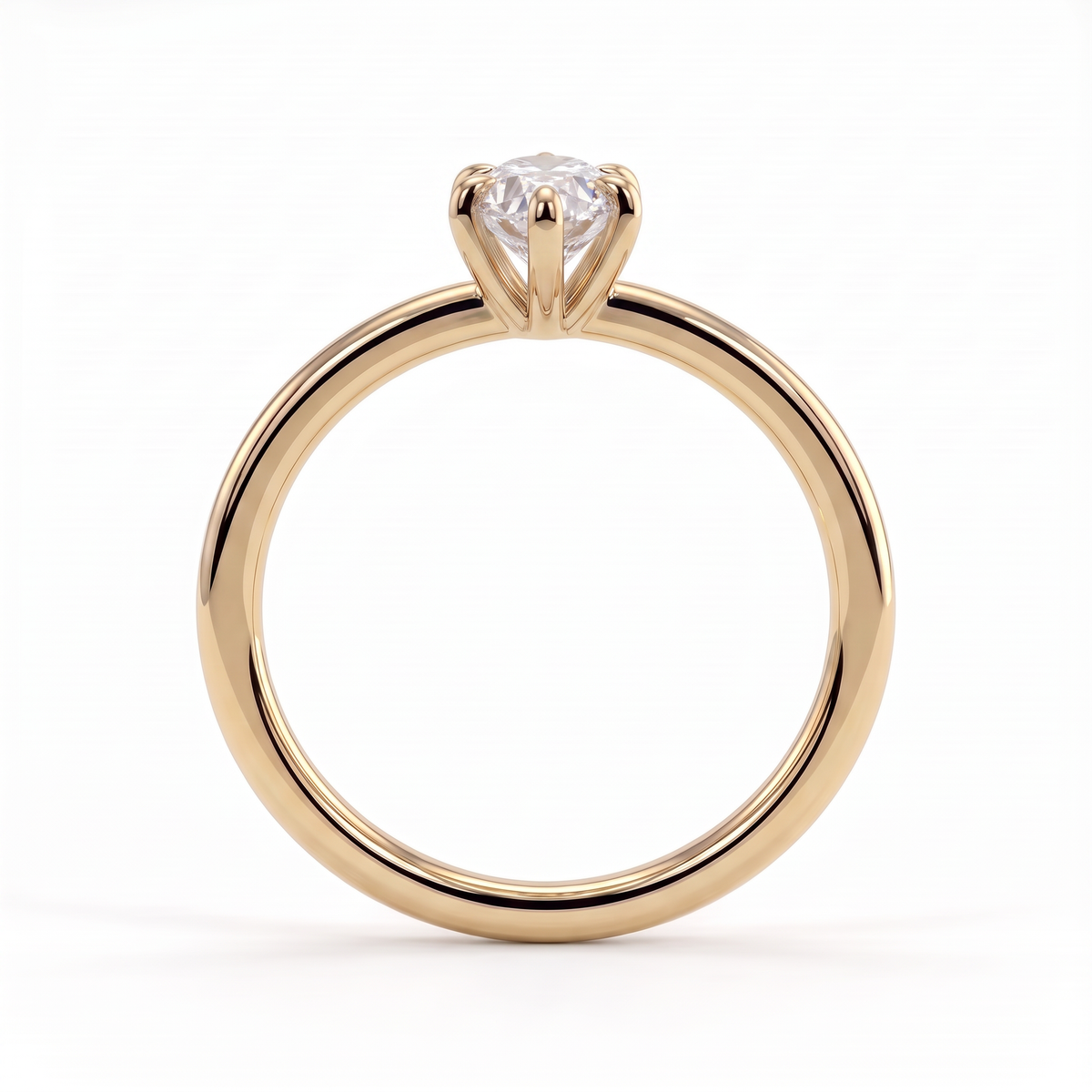 Nadine Dutch Marquise Solitaire Ring 750 Yellow Gold upright 