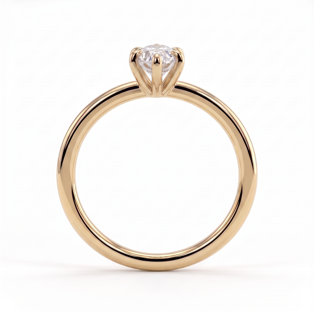 Nadine Dutch Marquise Solitaire Ring 585 Yellow Gold upright 