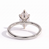Nadine Dutch Marquise Solitaire Ring 585 White Gold back view 
