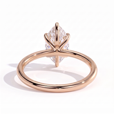 Nadine Dutch Marquise Solitaire Ring 750 Rose Gold back view 