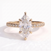Halina Dutch Marquise Hidden Halo Ring 585 Yellow Gold front 