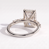 Galene Radiant Hidden Halo Ring 750 White Gold back view 