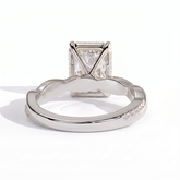 Thyra Radiant Hidden Halo Ring 585 White Gold back view 