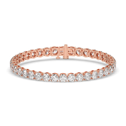 Ilona Tennisarmband mit Labordiamanten im Brillantschliff aus 585 Roségold, Vorderansicht 