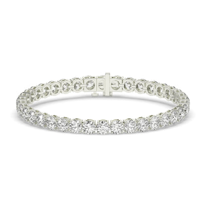 Ilona Tennisarmband mit Labordiamanten im Brillantschliff aus 585 Weißgold, Vorderansicht 