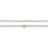 Imke Tennisarmband mit Labordiamanten im Marquiseschliff (schräg gesetzt) aus 585 Roségold, flach liegend, volle Länge 