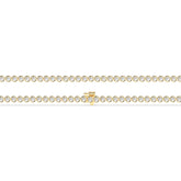 Lea round bezel lab-grown diamond tennis bracelet in 14K (585) yellow gold, laid flat, full length 
