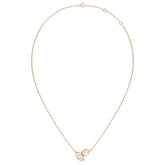 Maëlle Toi-et-Moi-Halskette mit Labordiamanten im Marquise- und Tropfenschliff aus 585 Roségold, Ansicht der ganzen Kette 